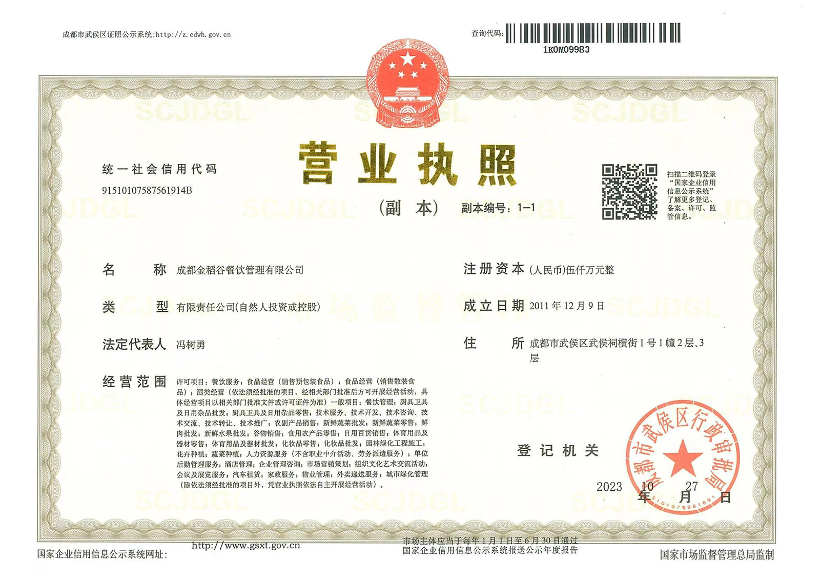 公司营业执照